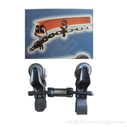 X348/X458/X678 I beam drop forged overhead conveyor chian trolley